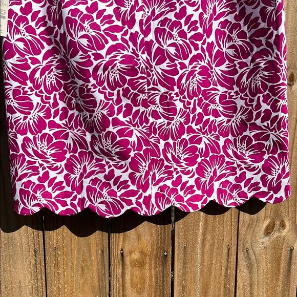 Talbots Women’s Purple Pink Scalloped Bubble Floral Mini Skirt for Casual Wear - Picture 8 of 10